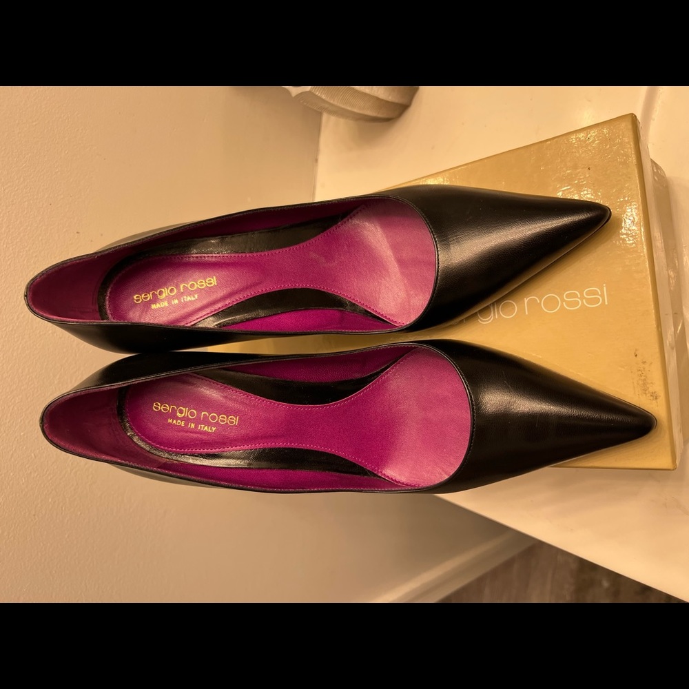 Sergio Rossi black pointed heels